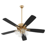 Quorum - 4525-0480 - 52"Ceiling Fan - Ovation - Aged Brass