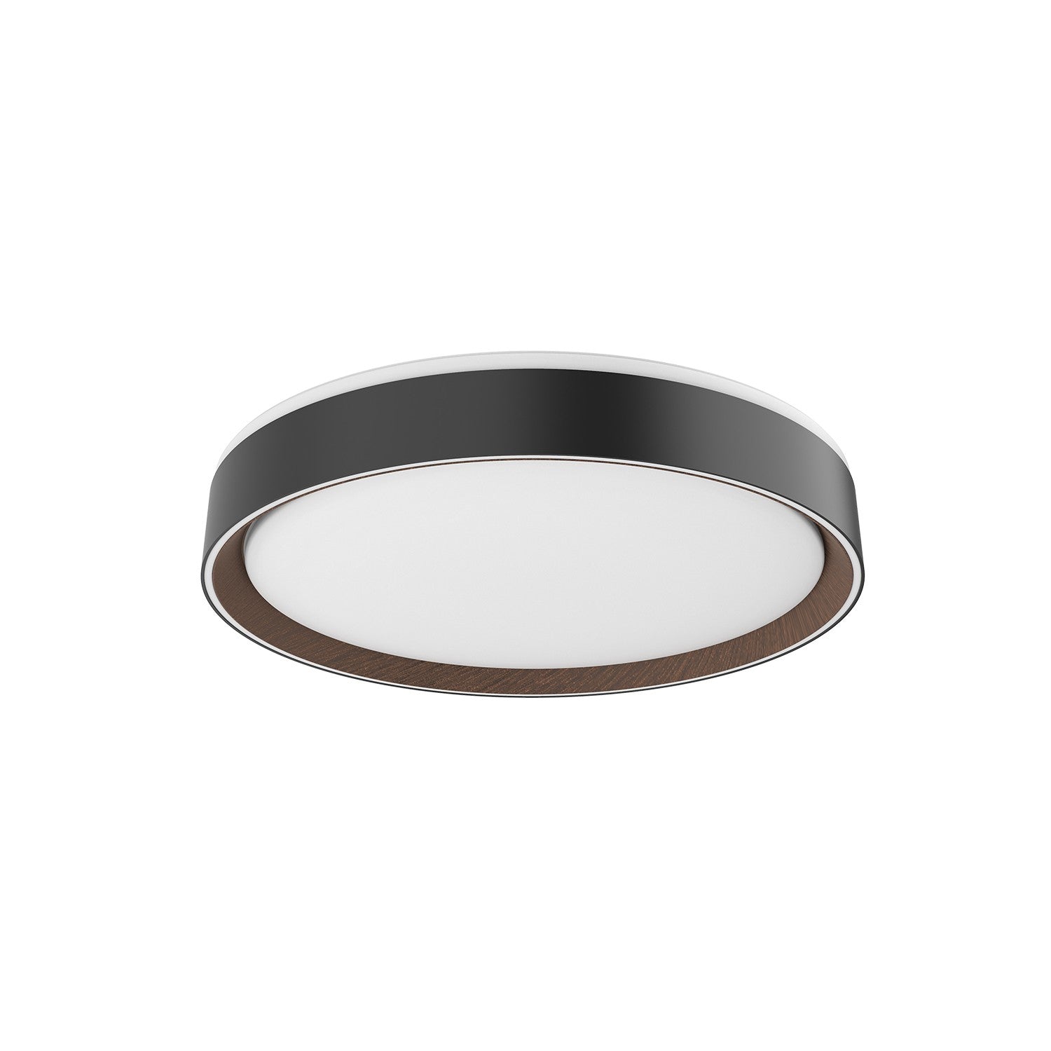 Kuzco Lighting - FM43916-BK/WT-5CCT - LED Flush Mount - Essex - Black/Walnut