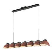 Kuzco Lighting - LP57642-BK/BGD - Seven Light Linear Pendant - Atlas - Black/Burgundy