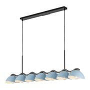 Kuzco Lighting - LP57642-BK/CER - Seven Light Linear Pendant - Atlas - Black/Cerulean