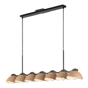 Kuzco Lighting - LP57642-BK/PEC - Seven Light Linear Pendant - Atlas - Black/Peach