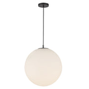 Kuzco Lighting - PD34216-BK/OP - One Light Pendant - Marco - Black/Opal Glass