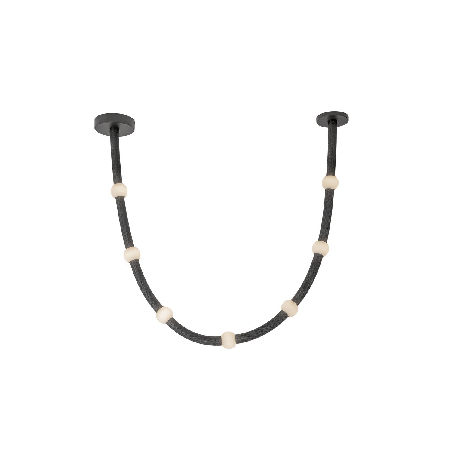 Kuzco Lighting - PD39307-BK/OP-UNV - LED Pendant - Corda - Black/Opal Glass