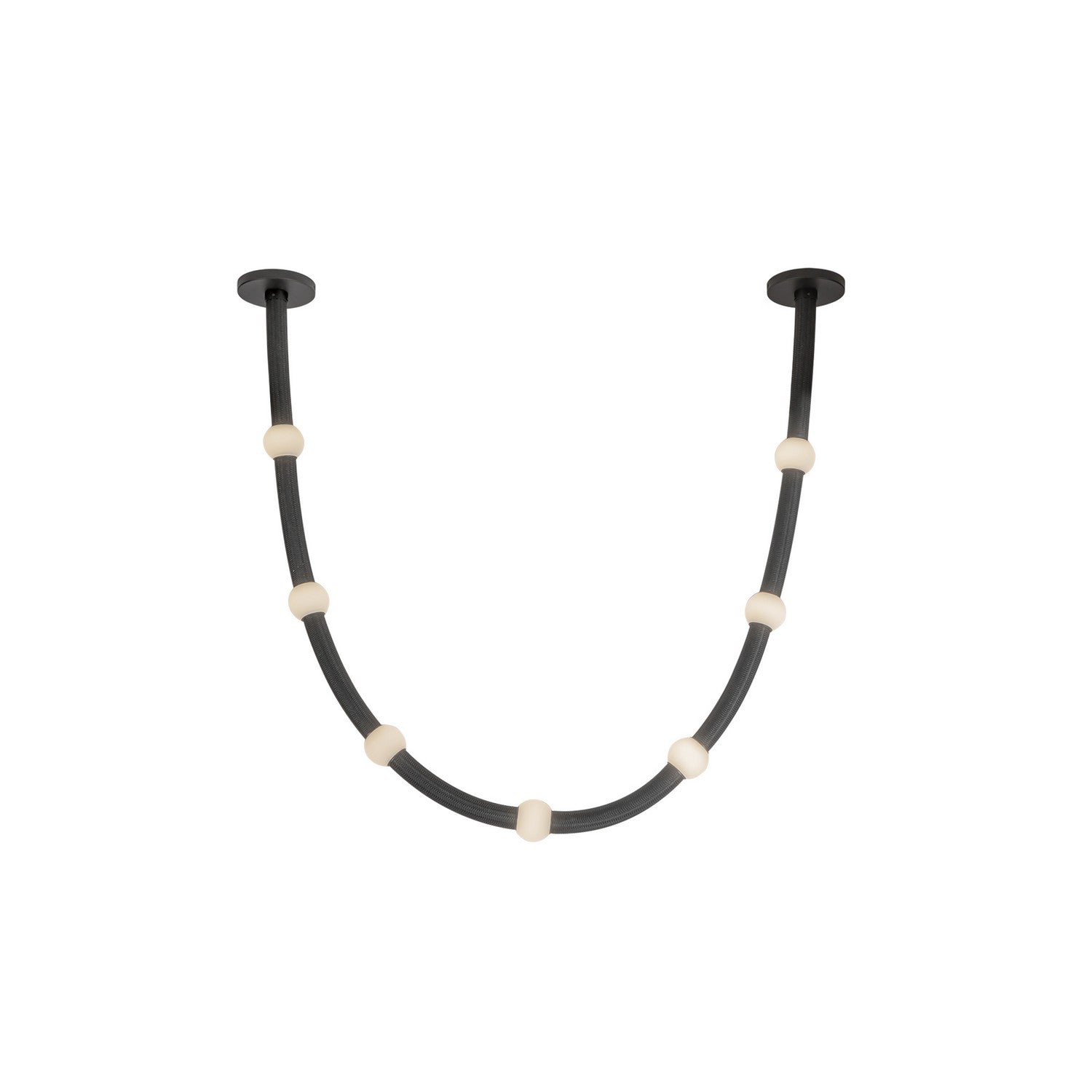 Kuzco Lighting - PD39307-BK/OP-UNV-RT - LED Pendant - Corda - Black/Opal Glass