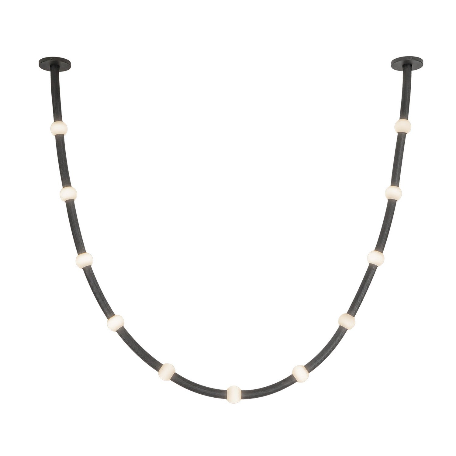 Kuzco Lighting - PD39310-BK/OP-UNV-010-RT - LED Pendant - Corda - Black/Opal Glass