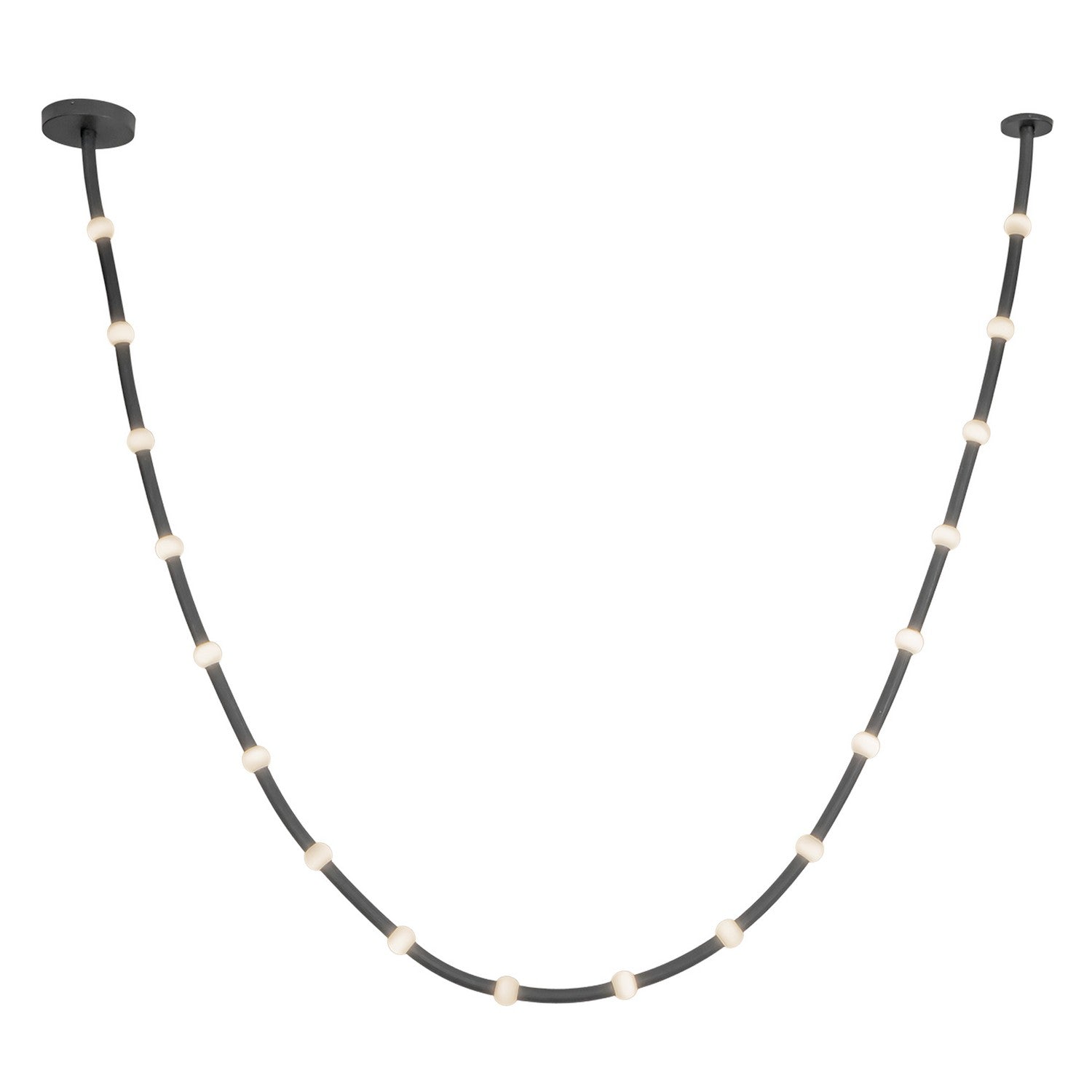 Kuzco Lighting - PD39317-BK/OP-UNV-010 - LED Pendant - Corda - Black/Opal Glass