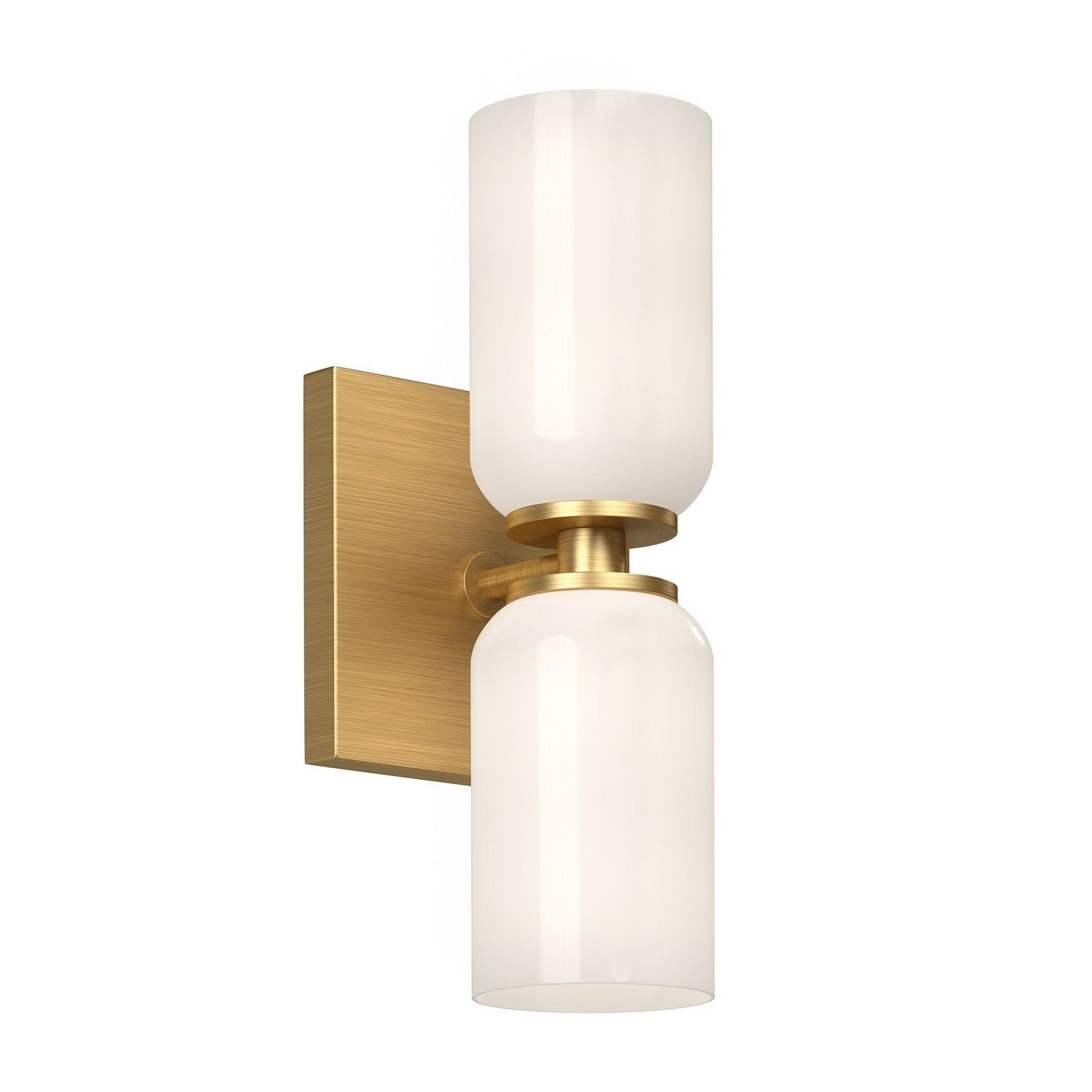 Kuzco Lighting - WS57712-BG/GO - Two Light Wall Sconce - Nola - Brushed Gold/Glossy Opal Glass