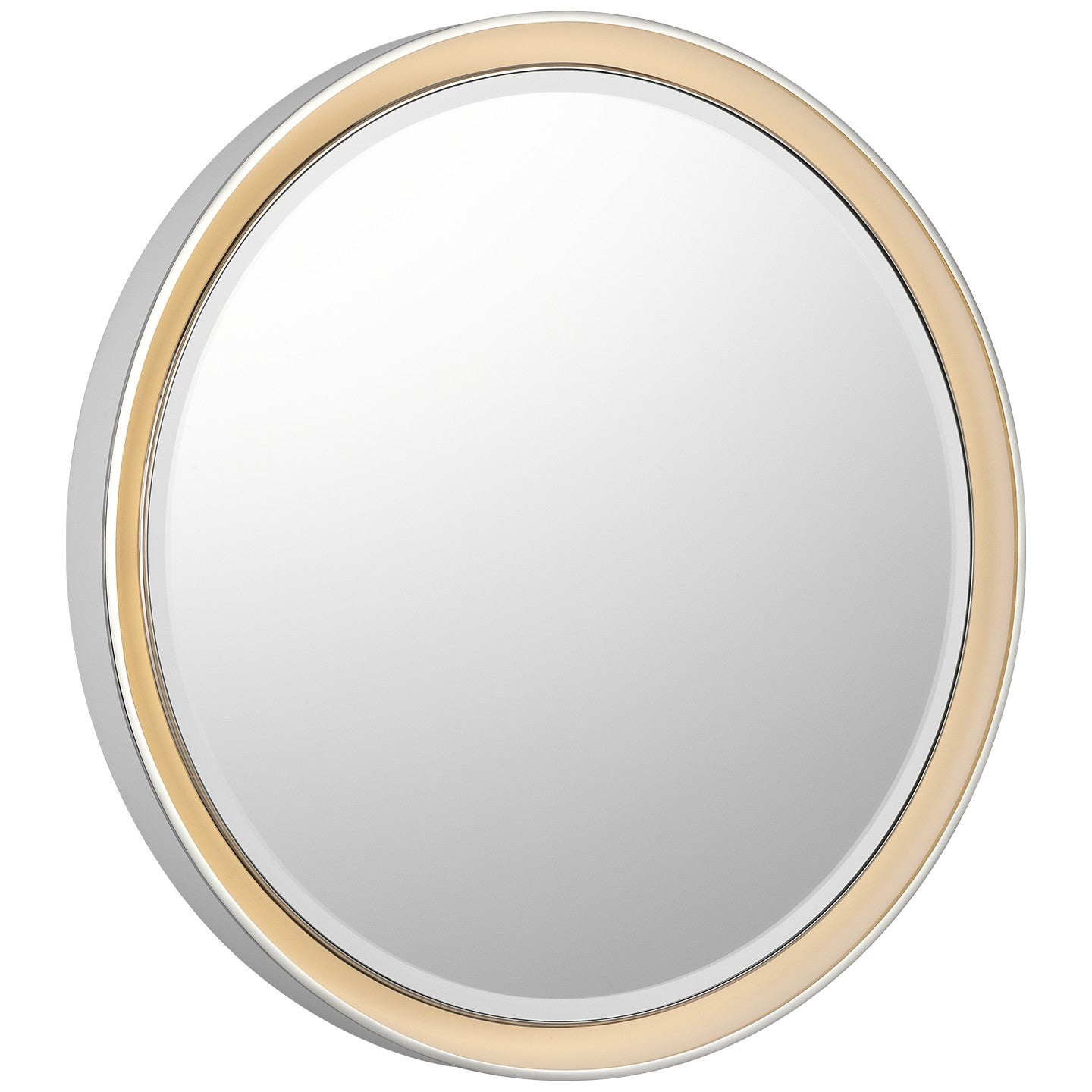 Visual Comfort Signature - TOB 2961WHT/PN - LED Mirror - Tricia - Matte White and Polished Nickel