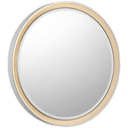 Visual Comfort Signature - TOB 2961WHT/PN - LED Mirror - Tricia - Matte White and Polished Nickel