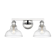 Golden - 0305-BA2 CH-CLR - Two Light Vanity - Carver - Chrome