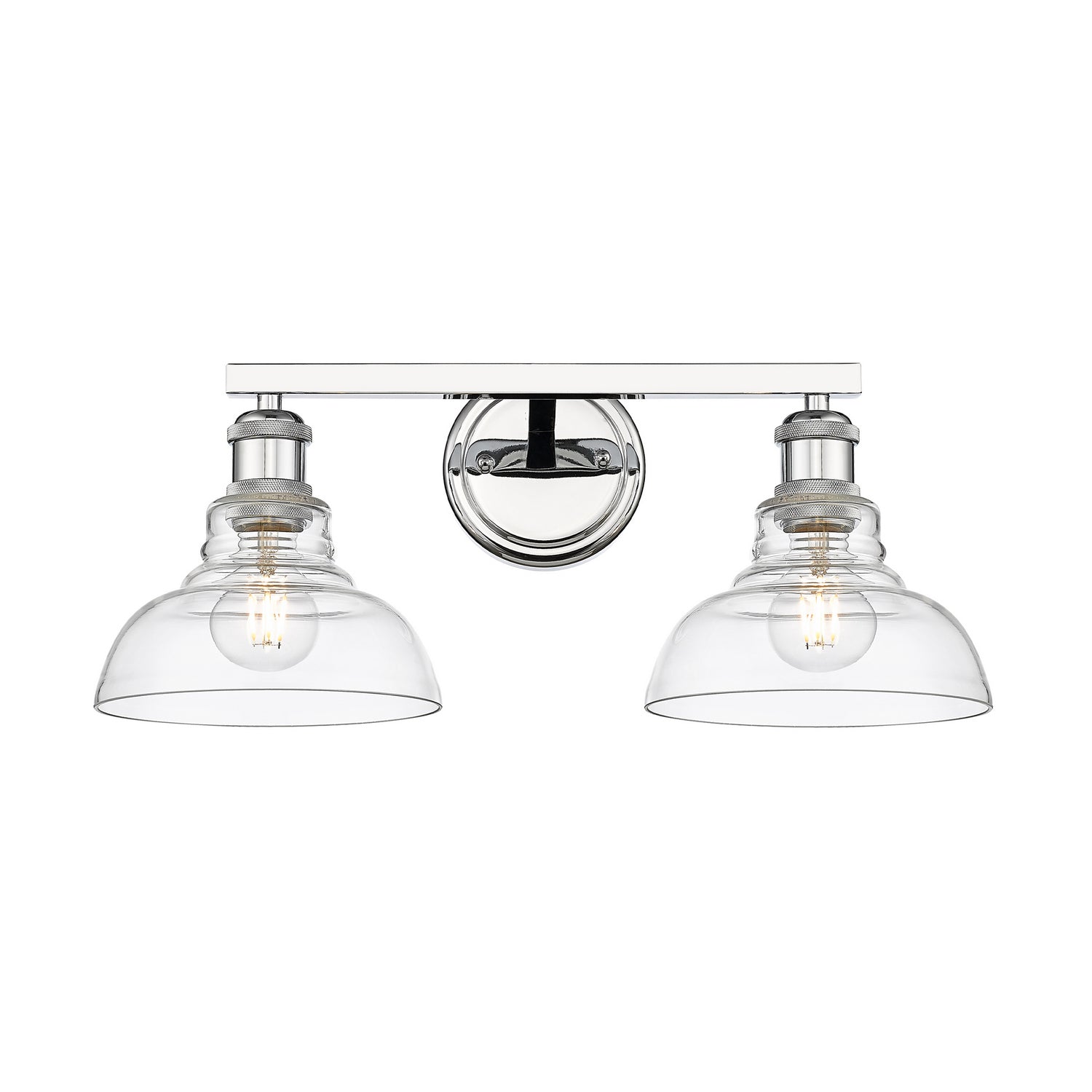 Golden - 0305-BA2 CH-CLR - Two Light Vanity - Carver - Chrome