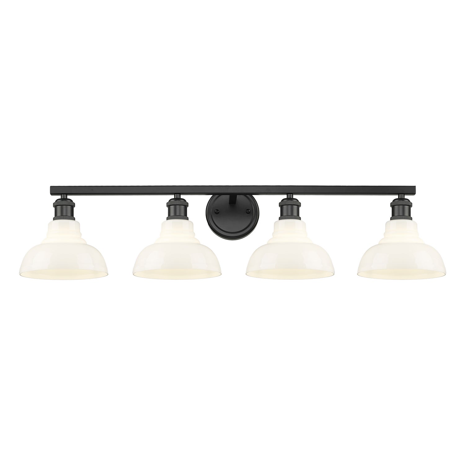 Golden - 0305-BA4 BLK-VMG - Four Light Vanity - Carver - Matte Black