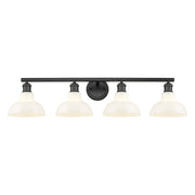 Golden - 0305-BA4 BLK-VMG - Four Light Vanity - Carver - Matte Black
