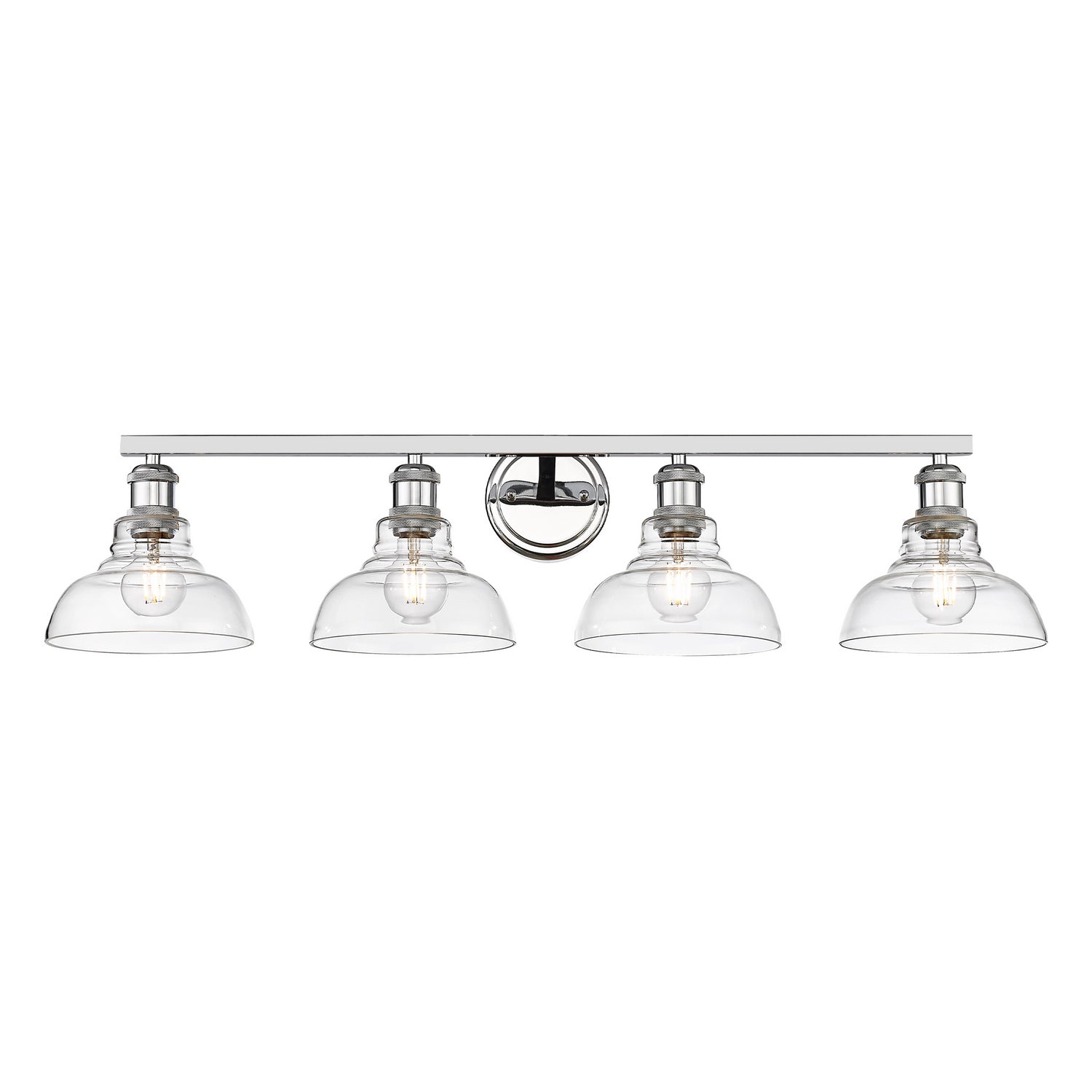 Golden - 0305-BA4 CH-CLR - Four Light Vanity - Carver - Chrome