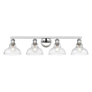 Golden - 0305-BA4 CH-CLR - Four Light Vanity - Carver - Chrome
