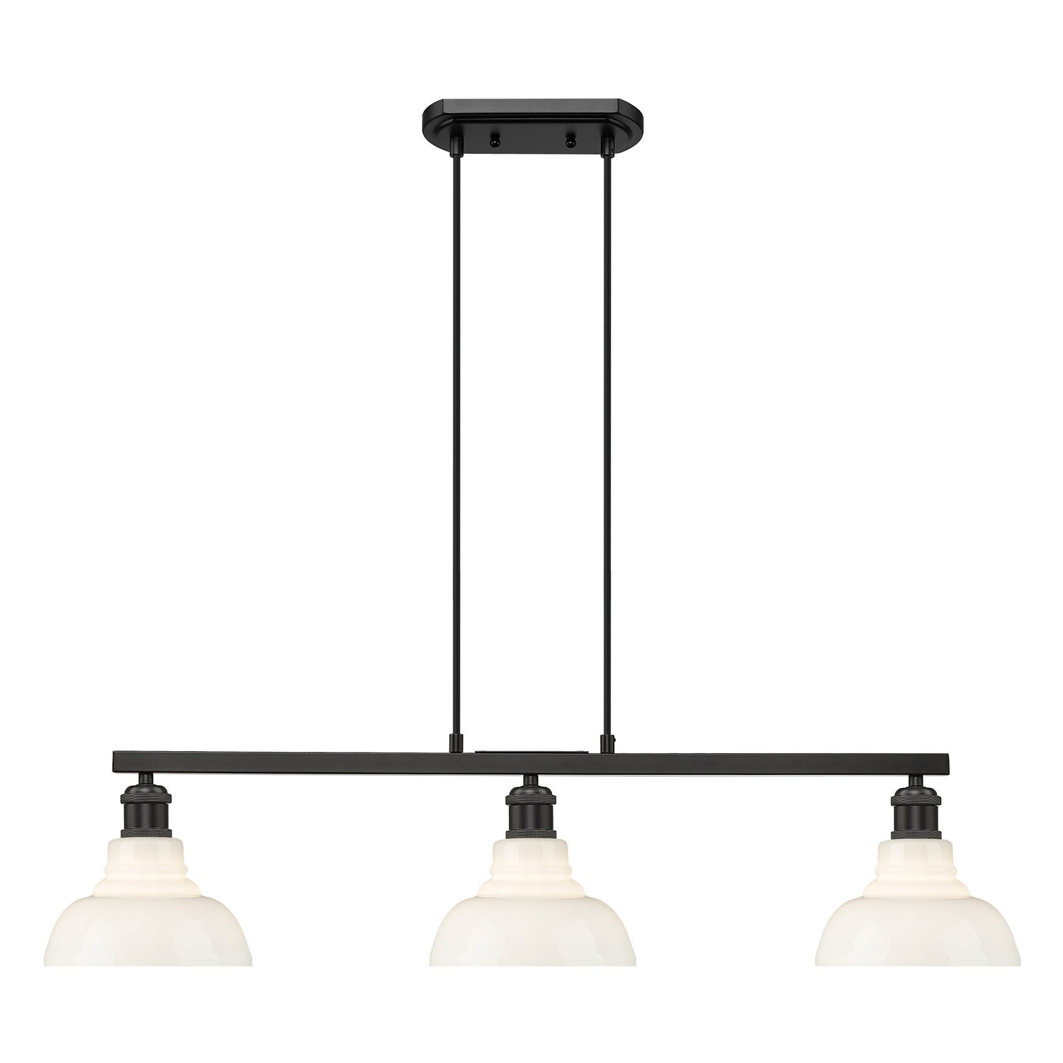 Golden - 0305-LP BLK-VMG - Three Light Linear Pendant - Carver - Matte Black