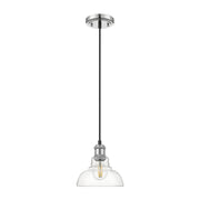 Golden - 0305-S CH-CLR - One Light Mini Pendant - Carver - Chrome