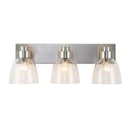 Golden - 0314-BA3 PW-CLR - Three Light Vanity - Remy - Pewter