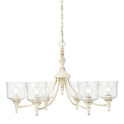 Golden - 0806-6 AI-HWG - Six Light Chandelier - Keating - Antique Ivory