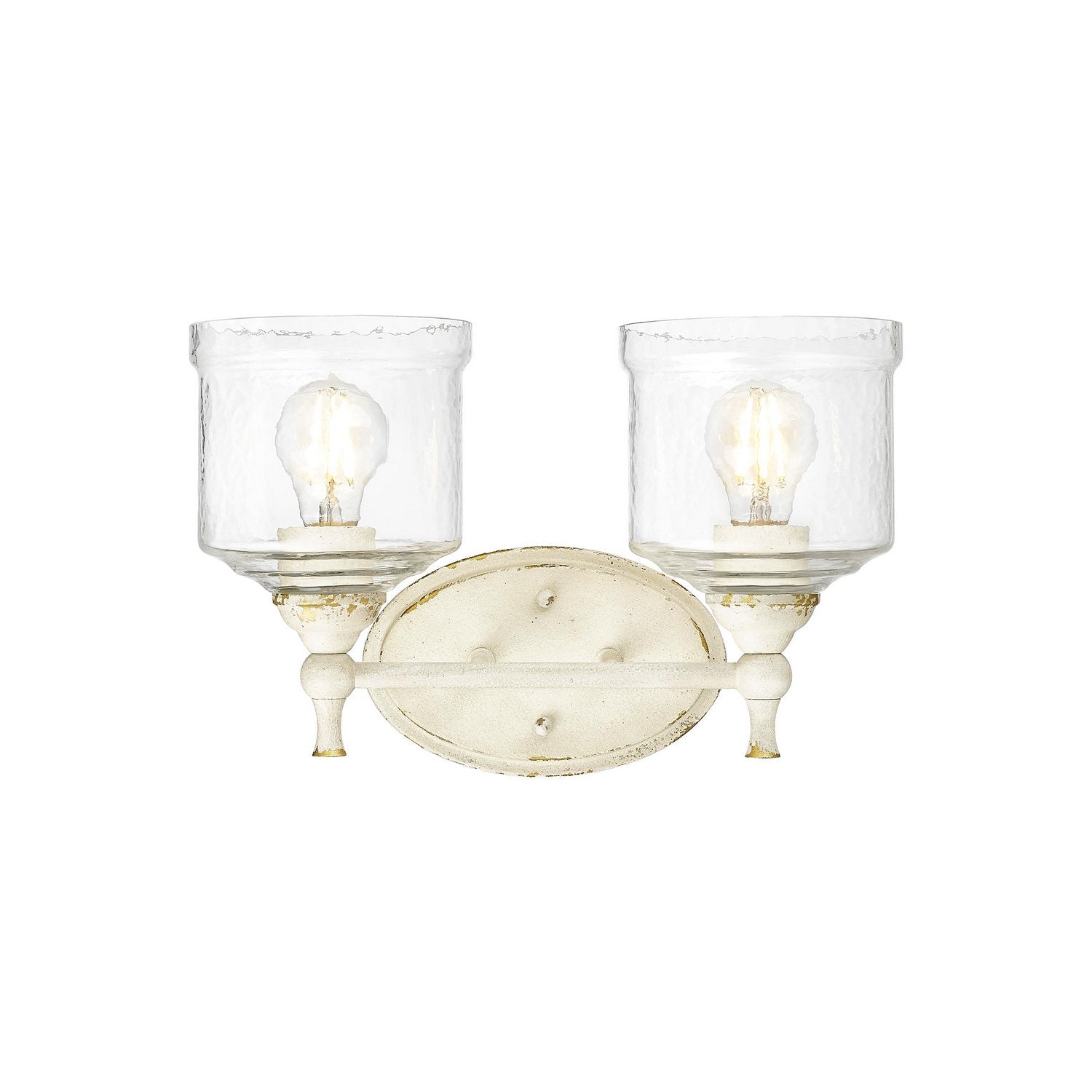 Golden - 0806-BA2 AI-HWG - Two Light Vanity - Keating - Antique Ivory