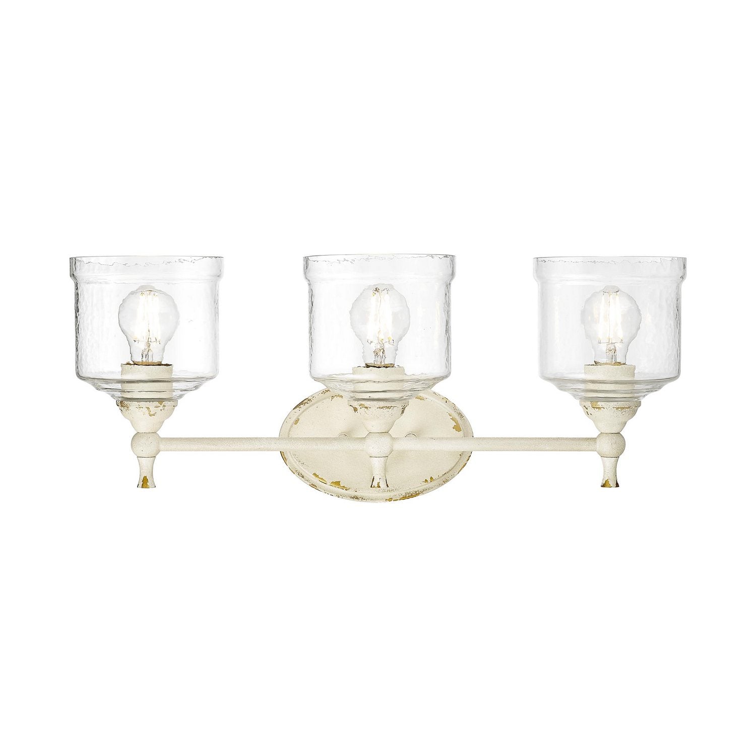 Golden - 0806-BA3 AI-HWG - Three Light Vanity - Keating - Antique Ivory