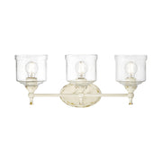 Golden - 0806-BA3 AI-HWG - Three Light Vanity - Keating - Antique Ivory