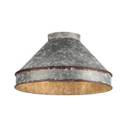 Golden - 0877-FM ABI-GV - Two Light Flush Mount - Jasper - Antique Black Iron