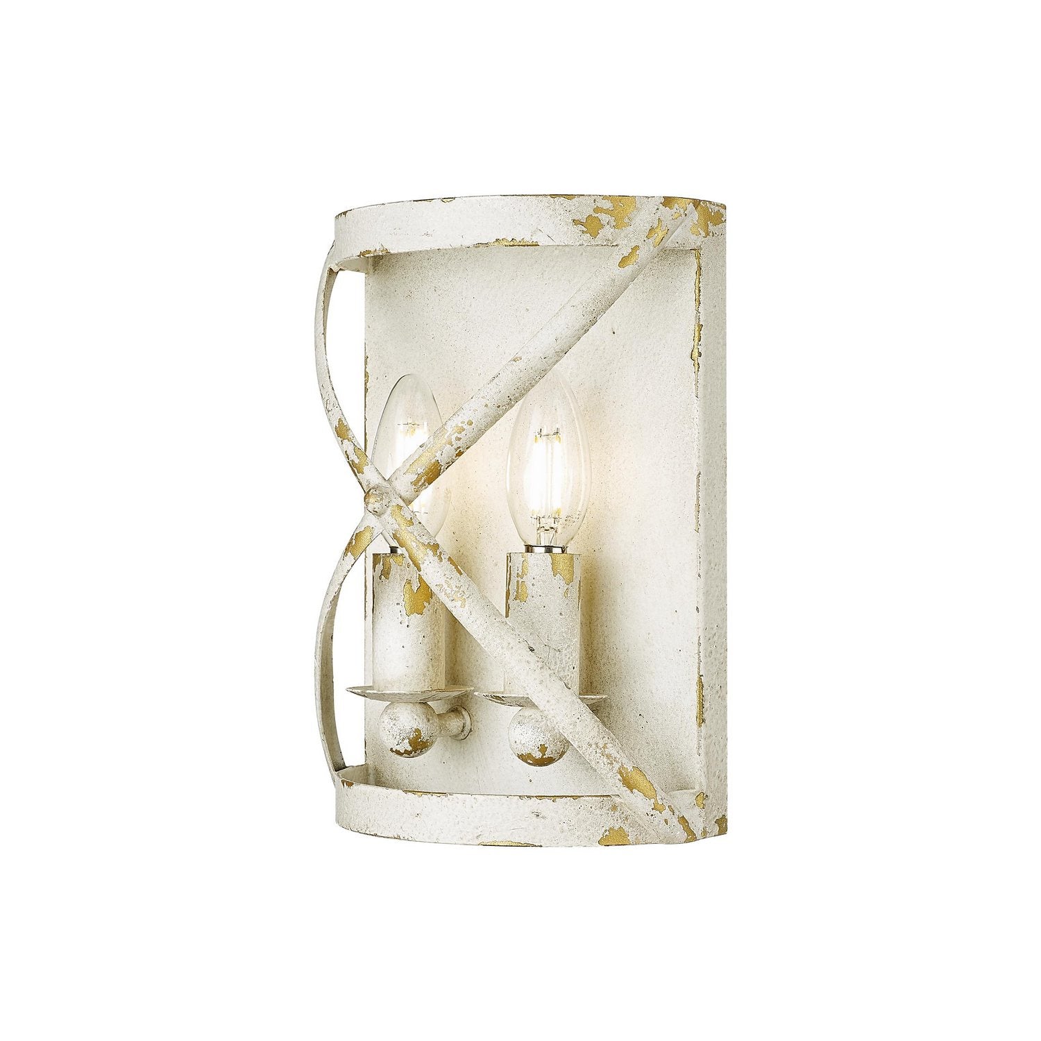 Golden - 0890-WSC AI - Two Light Wall Sconce - Alcott - Antique Ivory