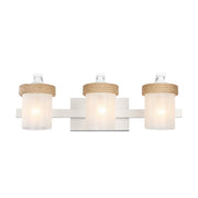 Golden - 1048-BA3 NWT-CS - Three Light Vanity Light - Chatham - Natural White