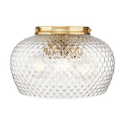 Golden - 1088-3FM MBG-CLR - Three Light Flush Mount - Adeline - Modern Brushed Gold