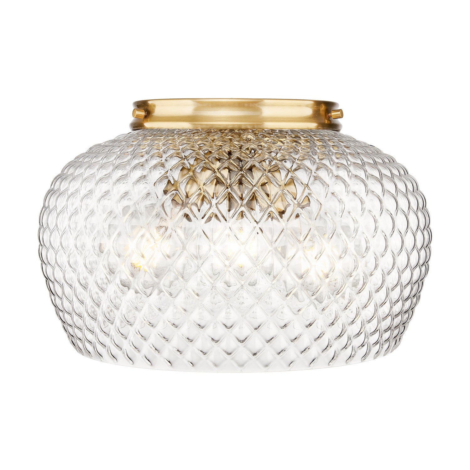 Golden - 1088-3FM MBG-CLR - Three Light Flush Mount - Adeline - Modern Brushed Gold