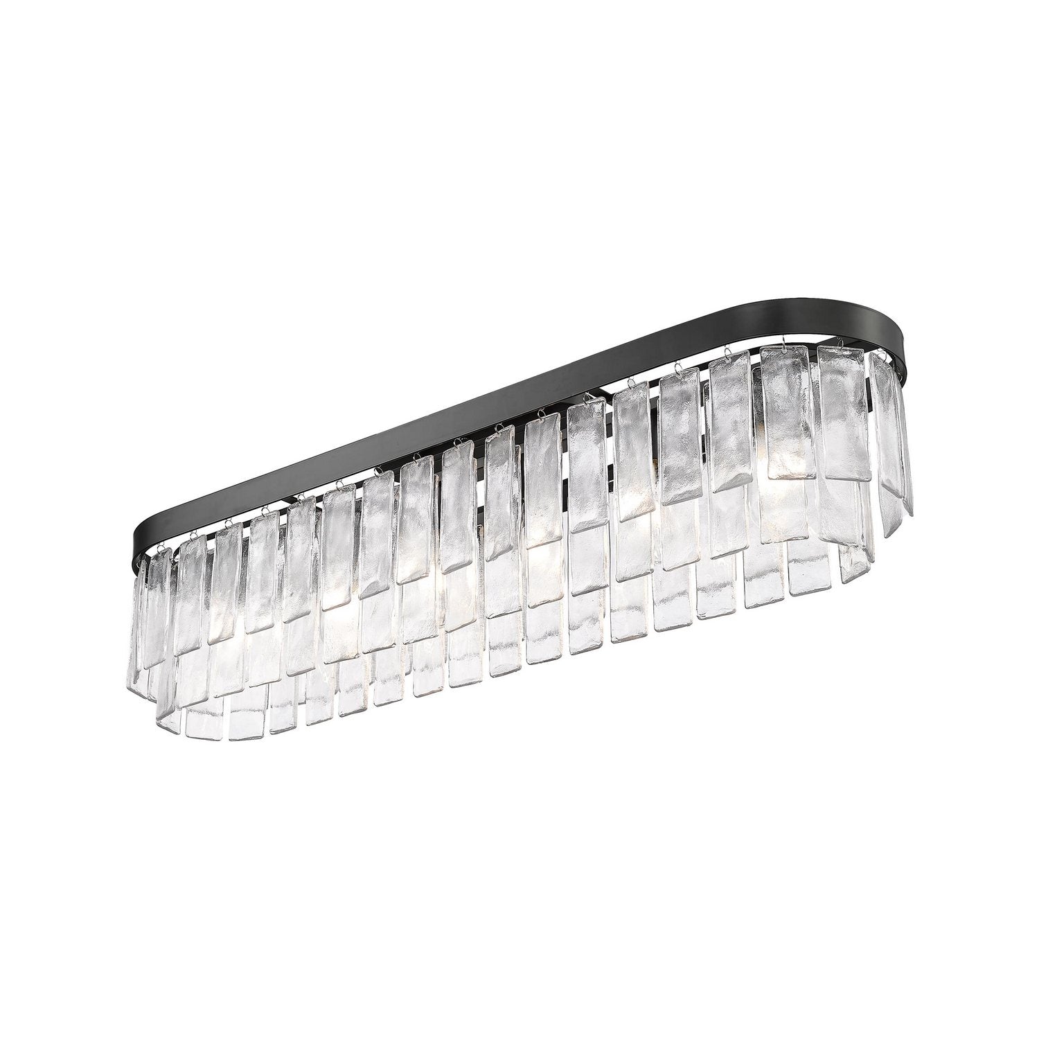 Golden - 1768-FM42 BLK-HWG - Six Light Flush Mount - Ciara - Matte Black