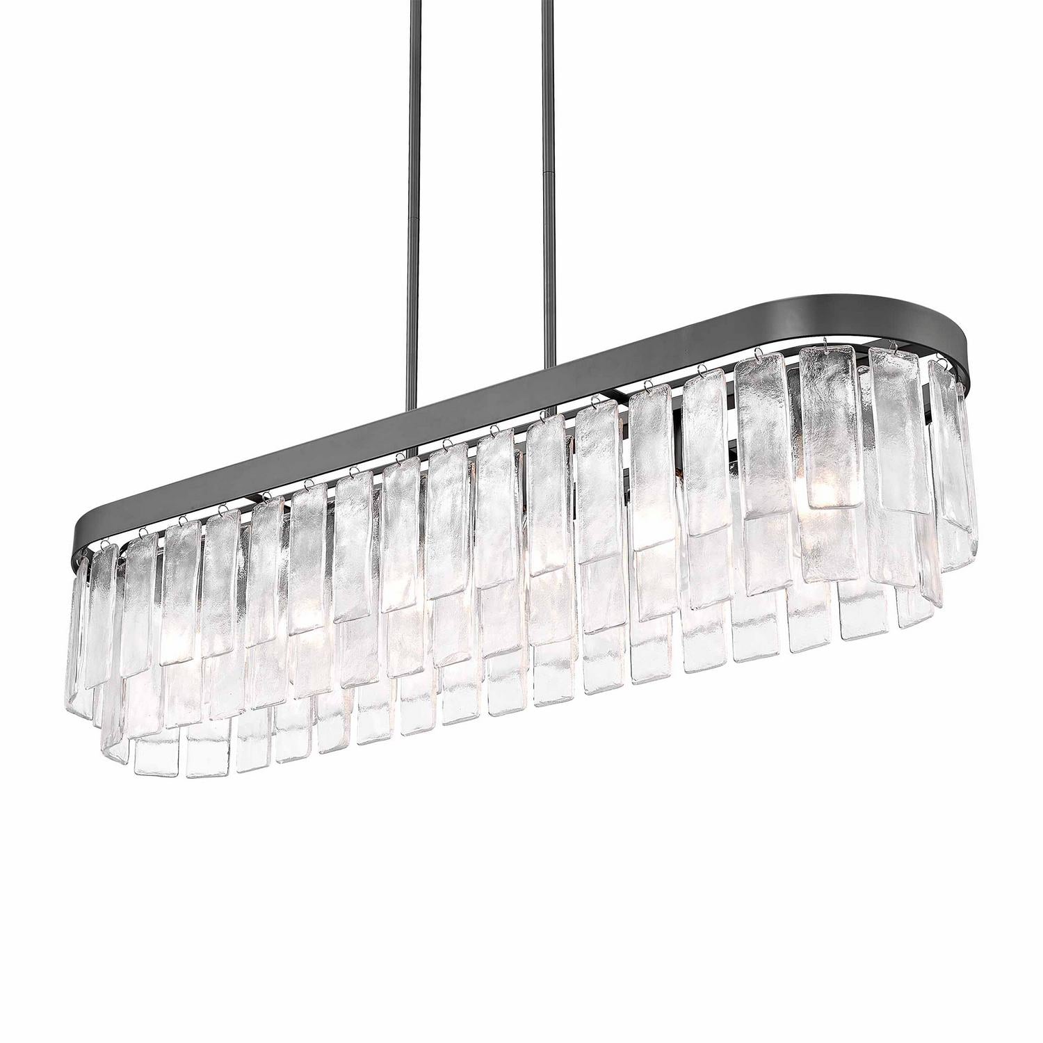 Golden - 1768-LP BLK-HWG - Six Light Pendant - Ciara - Matte Black