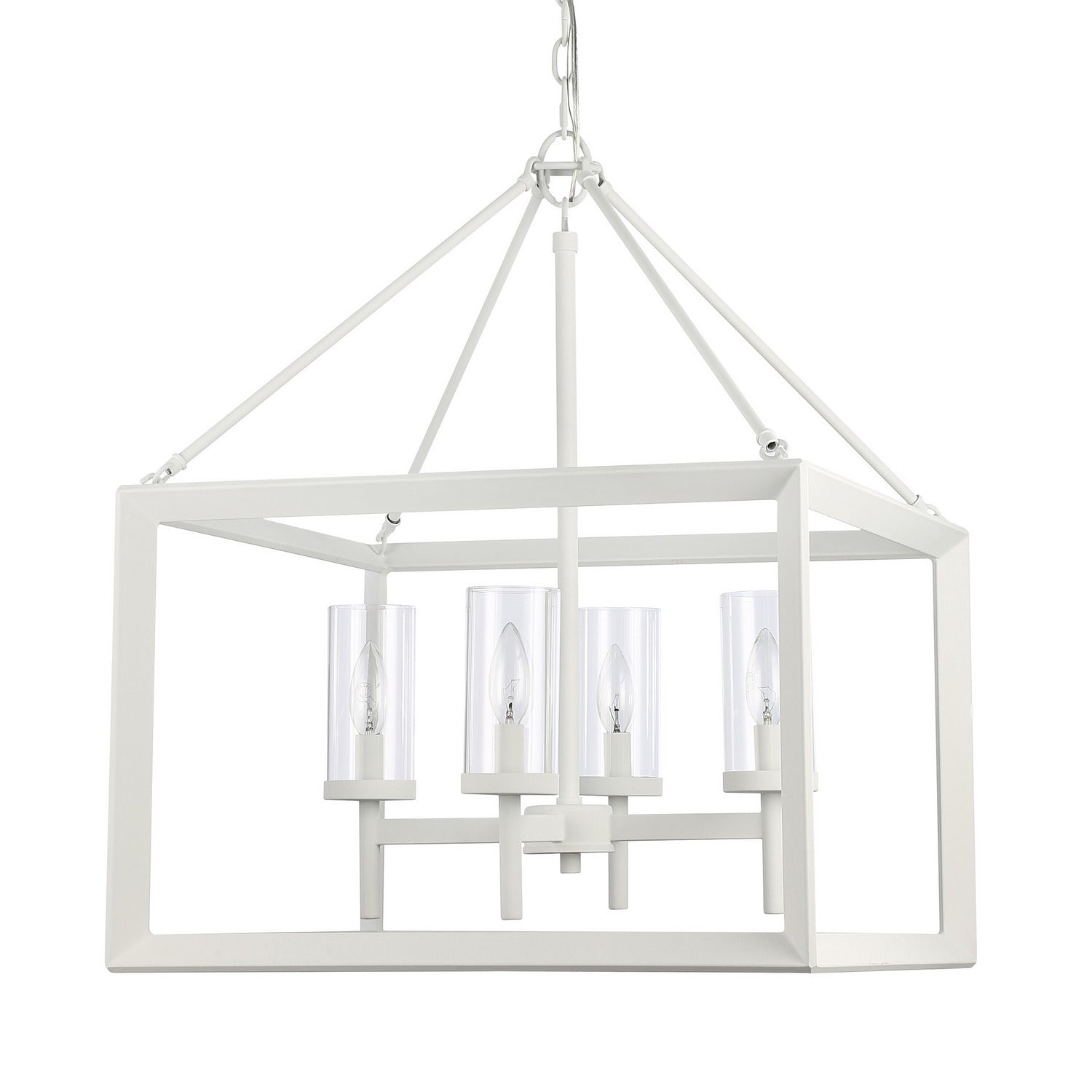 Golden - 2073-4 NWT-CLR - Four Light Chandelier - Smyth - Natural White