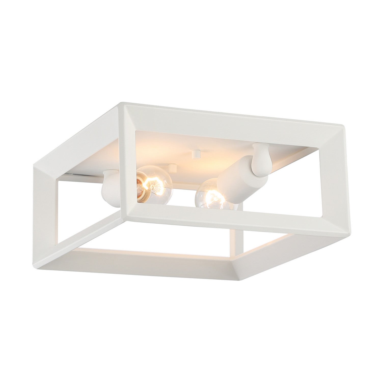 Golden - 2073-FM NWT - Two Light Flush Mount - Smyth - Natural White