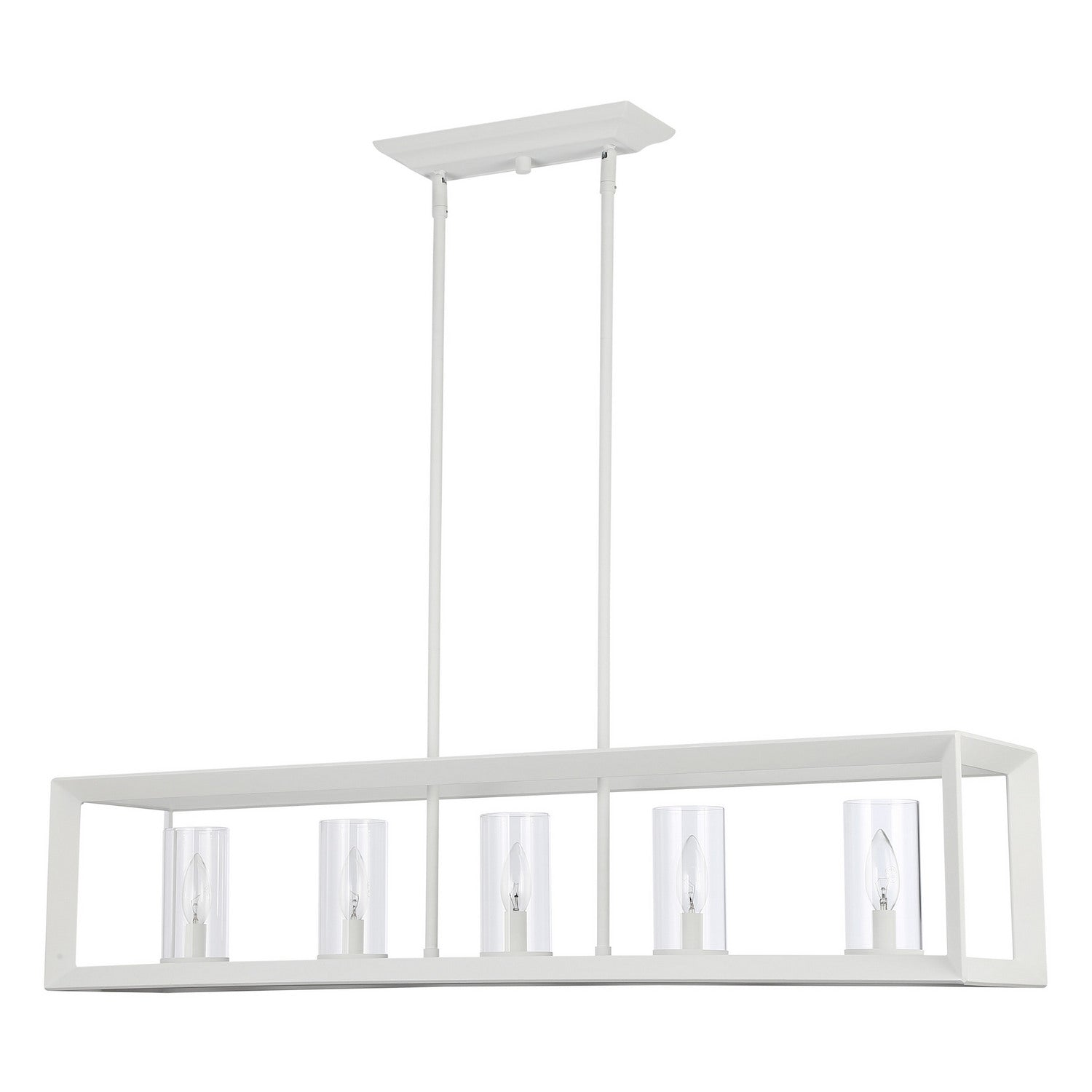 Golden - 2073-LP NWT-CLR - Five Light Linear Pendant - Smyth - Natural White