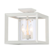 Golden - 2073-SF12 NWT-CLR - Three Light Semi-Flush Mount - Smyth - Natural White