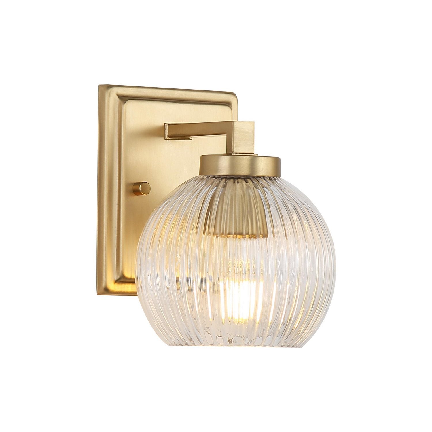 Golden - 3094-BA1 BCB-RIB - One Light Bath Vanity - Elliott - Brushed Champagne Brass