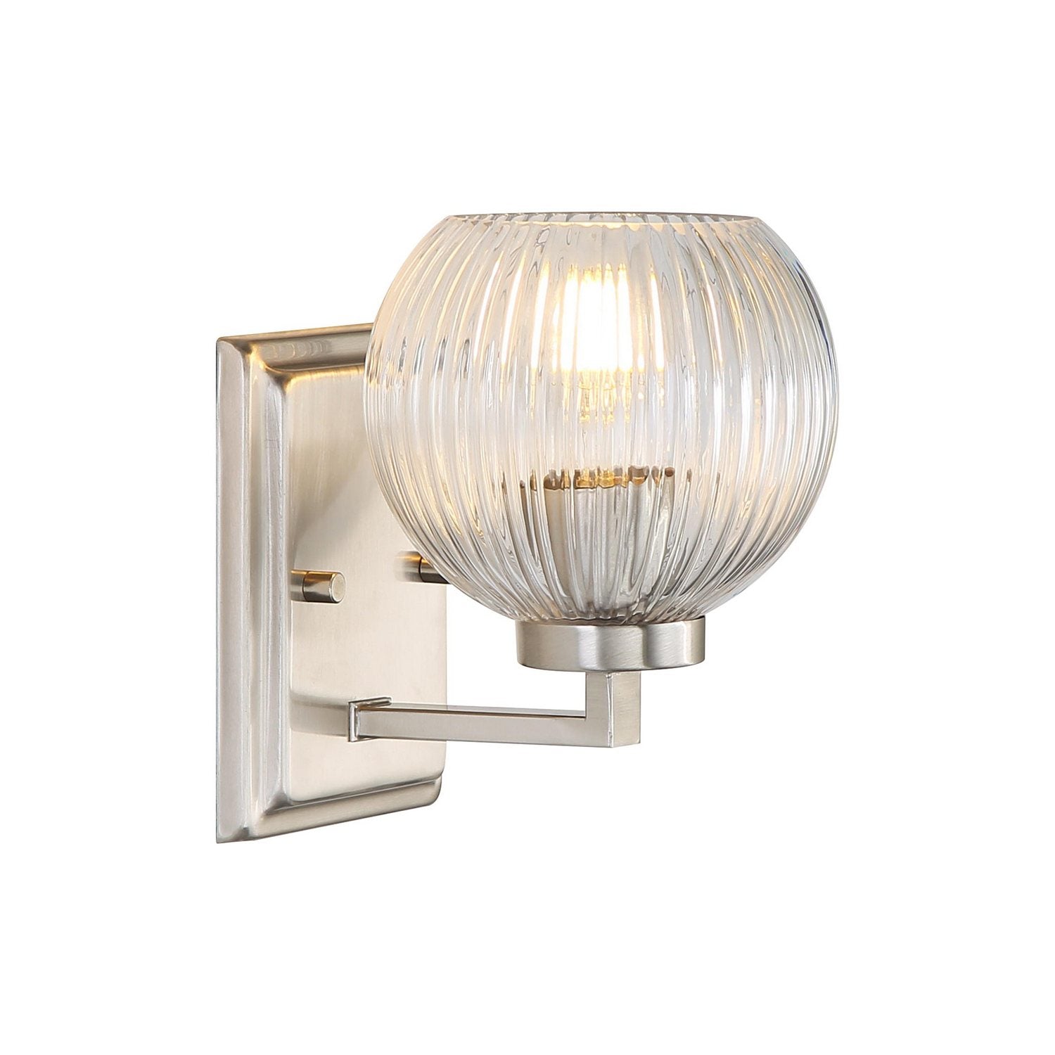 Golden - 3094-BA1 PW-RIB - One Light Bath Vanity - Elliott - Pewter
