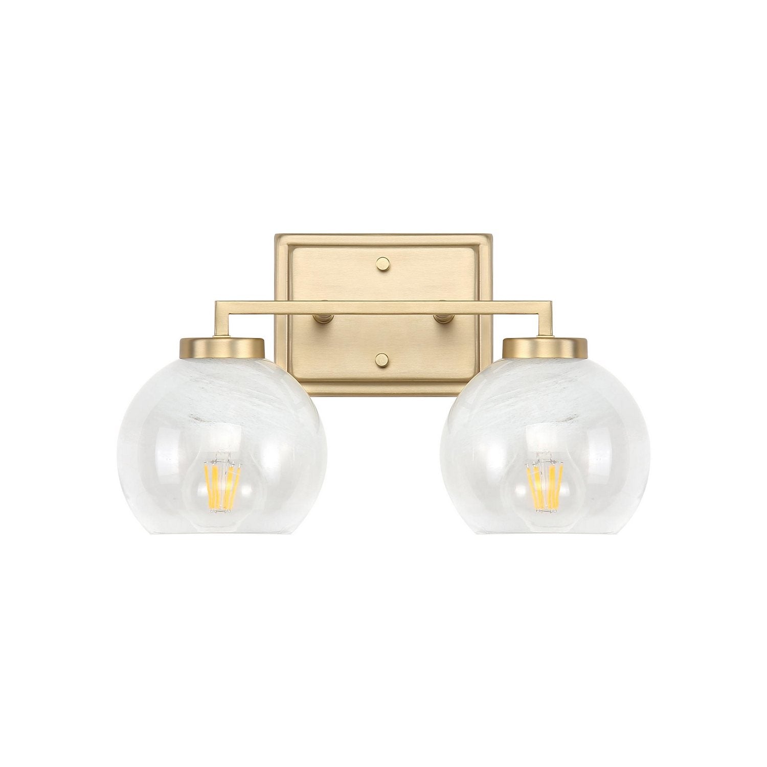 Golden - 3094-BA2 BCB-ALA - Two Light Bath Vanity - Elliott - Brushed Champagne Brass