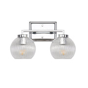 Golden - 3094-BA2 CH-RIB - Two Light Bath Vanity - Elliott - Chrome
