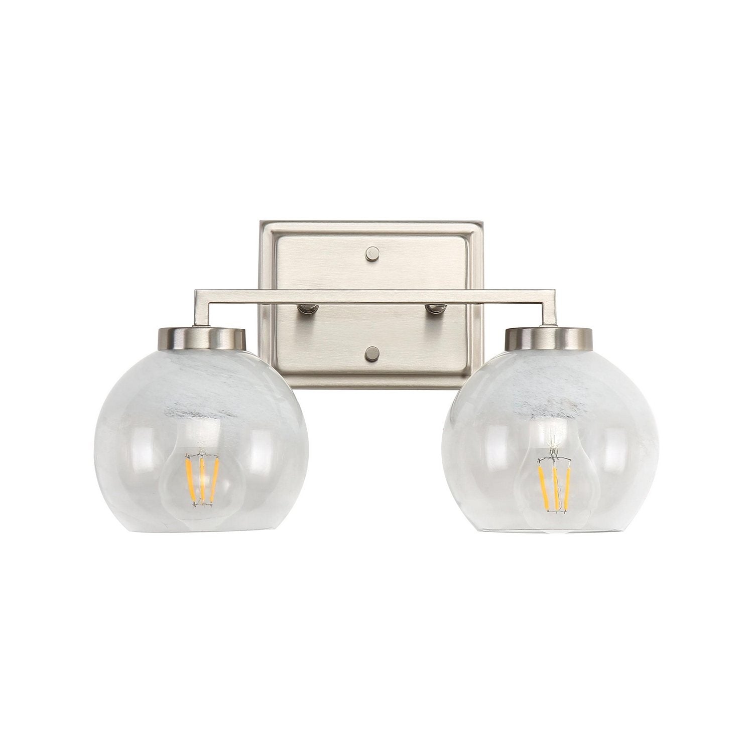 Golden - 3094-BA2 PW-ALA - Two Light Bath Vanity - Elliott - Pewter