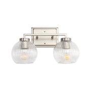 Golden - 3094-BA2 PW-RIB - Two Light Bath Vanity - Elliott - Pewter