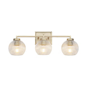 Golden - 3094-BA3 BCB-RIB - Three Light Bath Vanity - Elliott - Brushed Champagne Brass