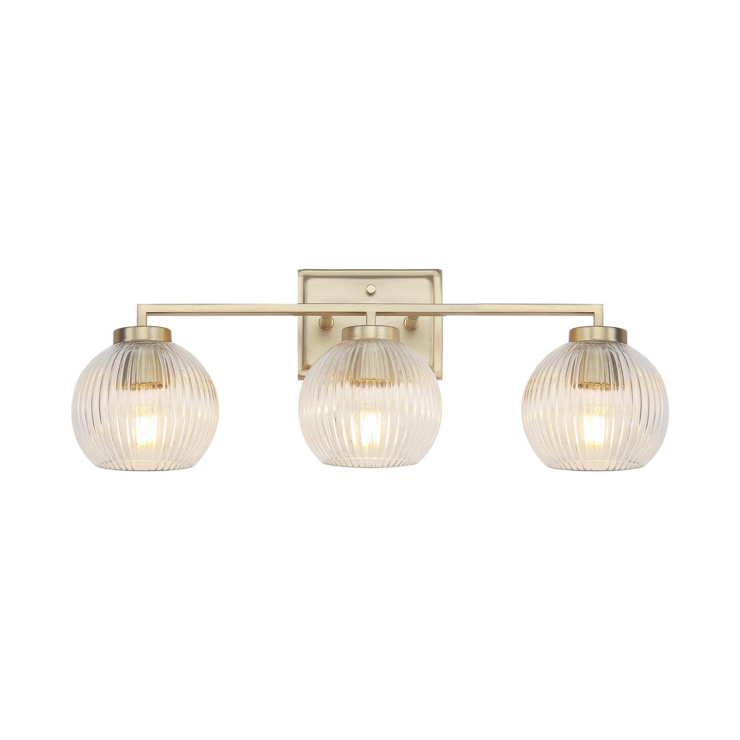 Golden - 3094-BA3 BCB-RIB - Three Light Bath Vanity - Elliott - Brushed Champagne Brass