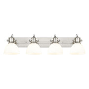 Golden - 3118-BA4 PW-OP - Four Light Vanity - Hines - Pewter