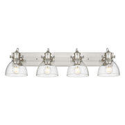 Golden - 3118-BA4 PW-SD - Four Light Vanity - Hines - Pewter