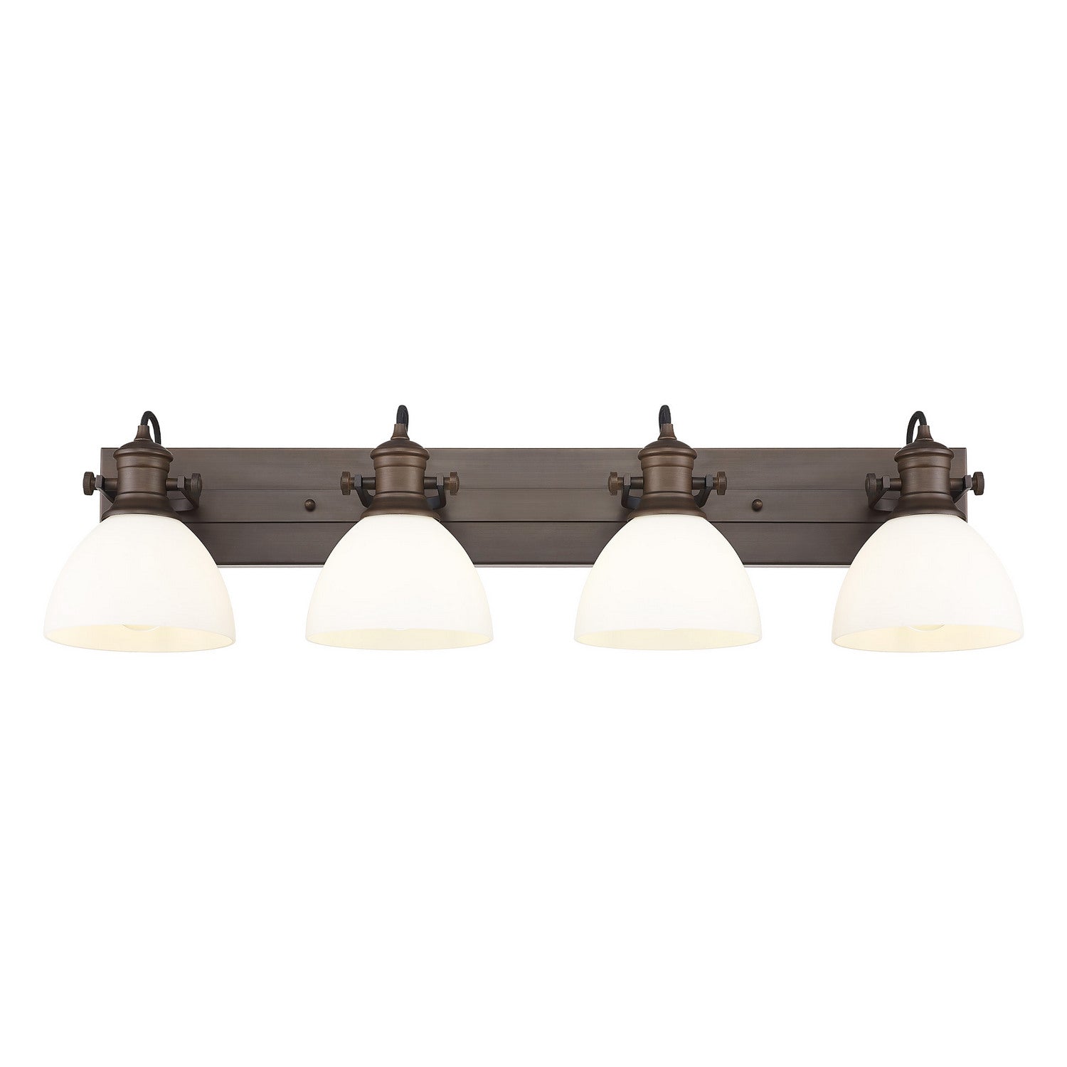Golden - 3118-BA4 RBZ-OP - Four Light Vanity - Hines - Rubbed Bronze