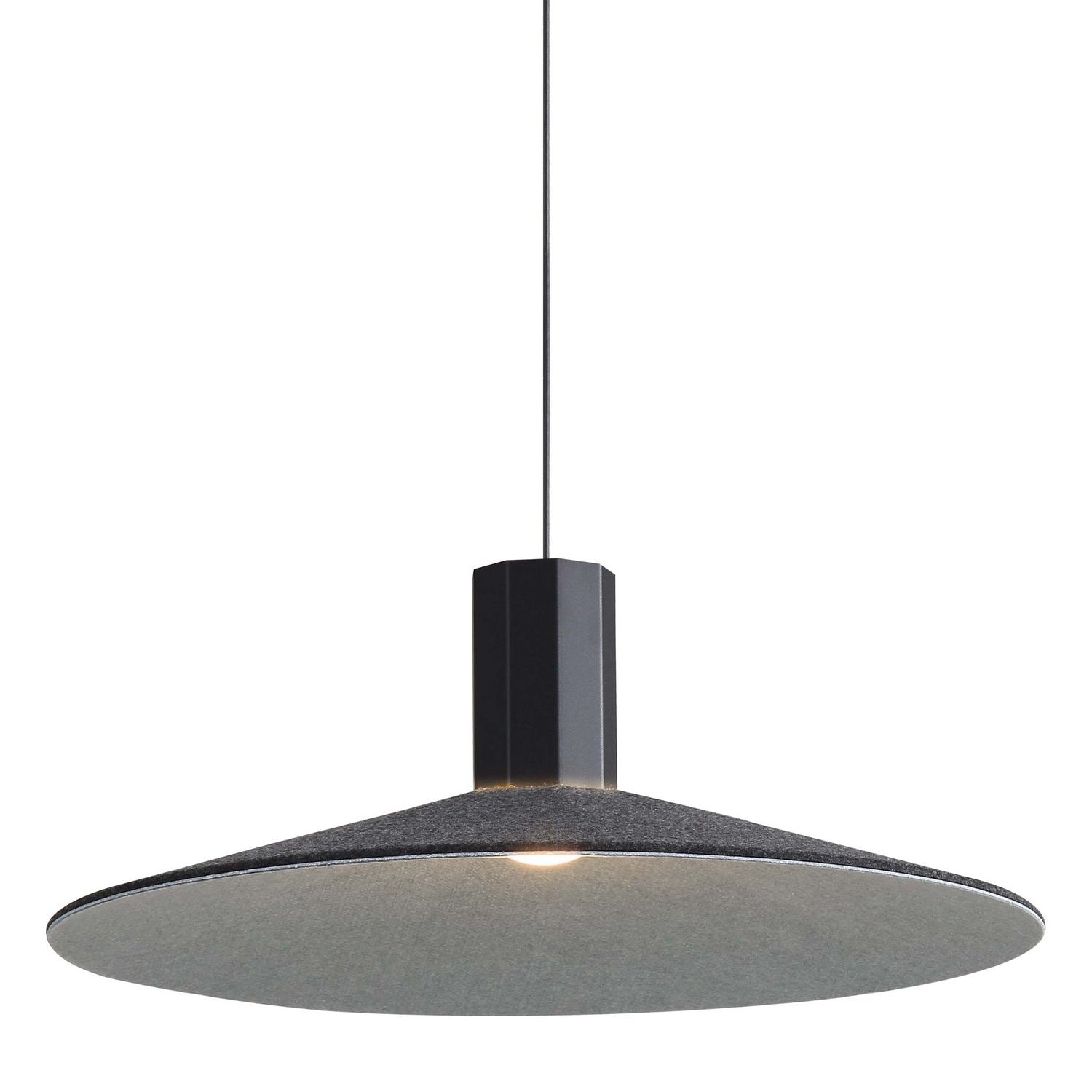Golden - 3133-P20 FB-GY - LED Pendant - Faroe - Matte Black