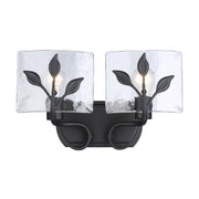Golden - 3160-BA2 NB-HWG - Two Light Vanity - Calla - Natural Black